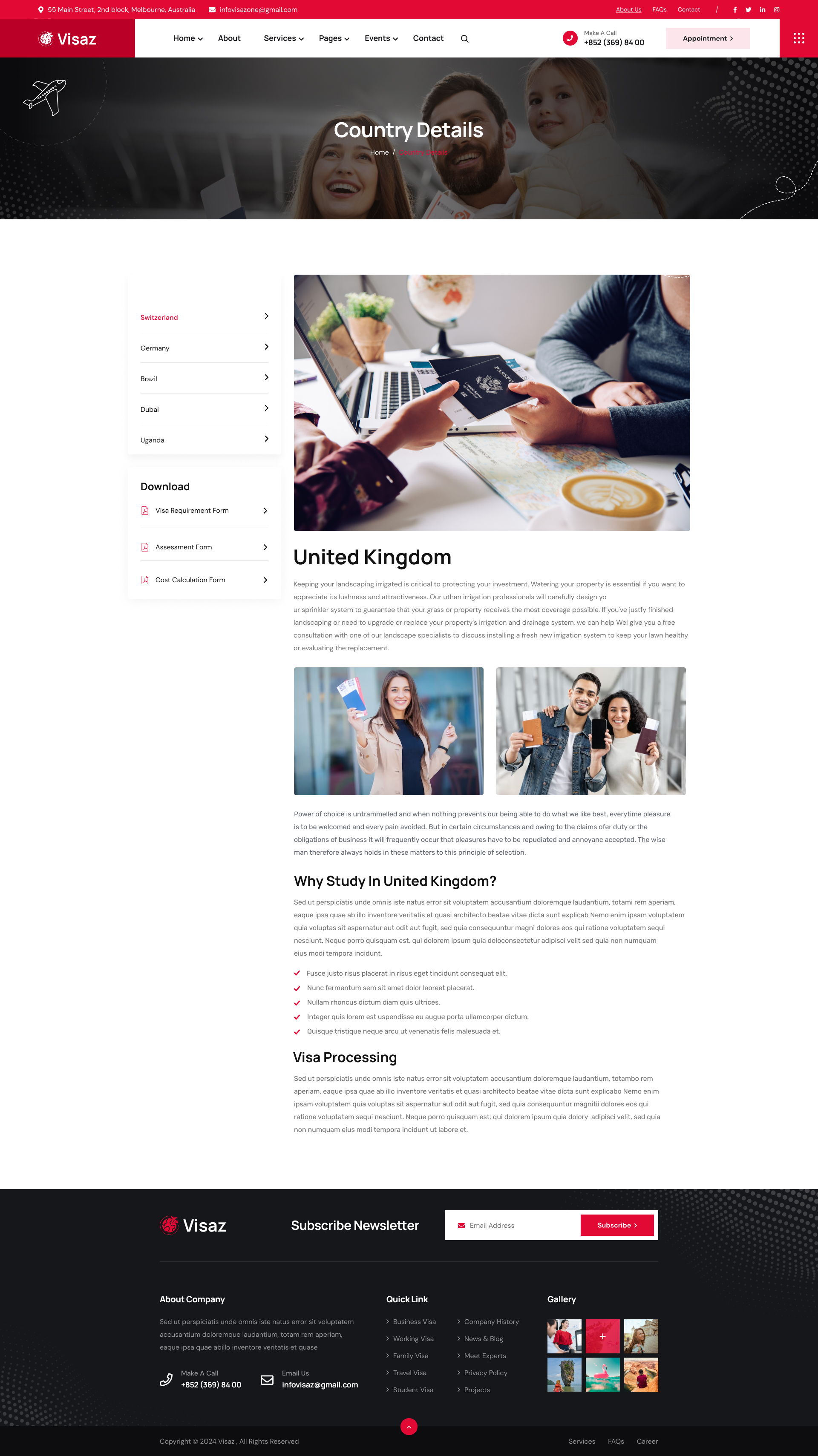 Visaz Immigration Visa Consulting Figma Template By Thimshop